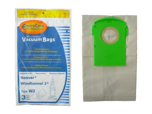 3 Hoover Type W2 Windtunnel Allergy Vacuum Bags, Bagged, Upright…