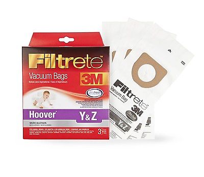 3M Filtrete Hoover Y & Z Antimicrobial Vacuum Bag, 3 Pack