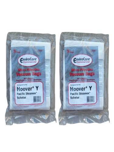 6 Hoover Commercial Allergy Type Y Bags, WindTunnel Upright Vacuum