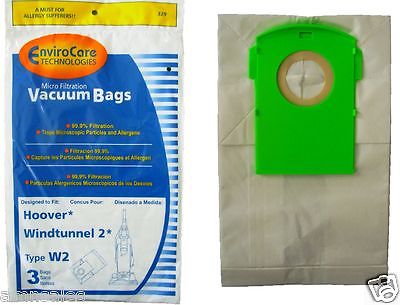 9 Hoover Type W2 Windtunnel Allergy Vacuum Bags, Bagged, Upright…