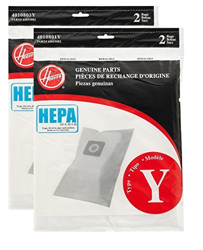Hoover Bagged Upright – Hoover Type Y HEPA Filter Bag, Set of 6 bags