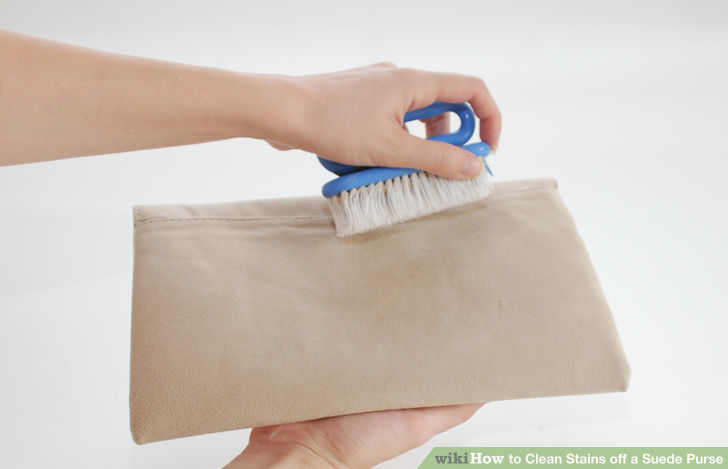 How to clean velvet material on outside of handbag?