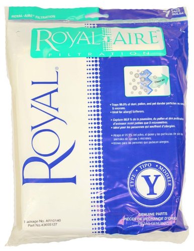 Royal AR10140 Type Y Royal-Aire Upright Vacuum Bags 7 pack